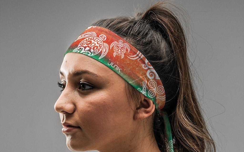 Honu Break Flex Tie Headband for Women - Adjustable Non-Slip Yoga Headband for Running, Workouts & Sports - Soft Stretchy Hair Accessories for Active Lifestyles