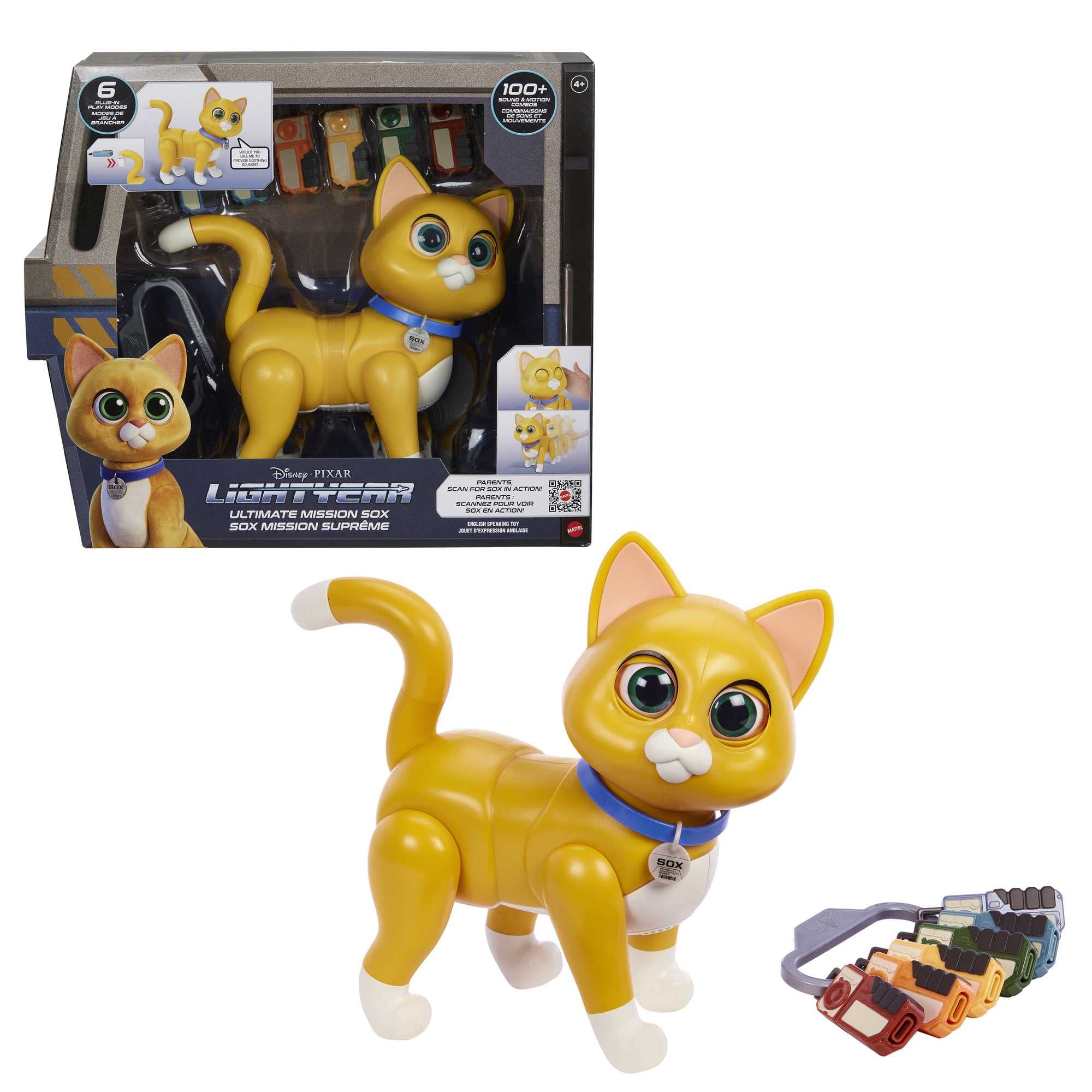 Disney Pixar Lightyear Sox Interactive Talking Robot Cat Toy with Sound & Motion - Movie Accurate Companion for Kids Ages 4+ | Perfect Gift for Birthday & Space Adventure Play