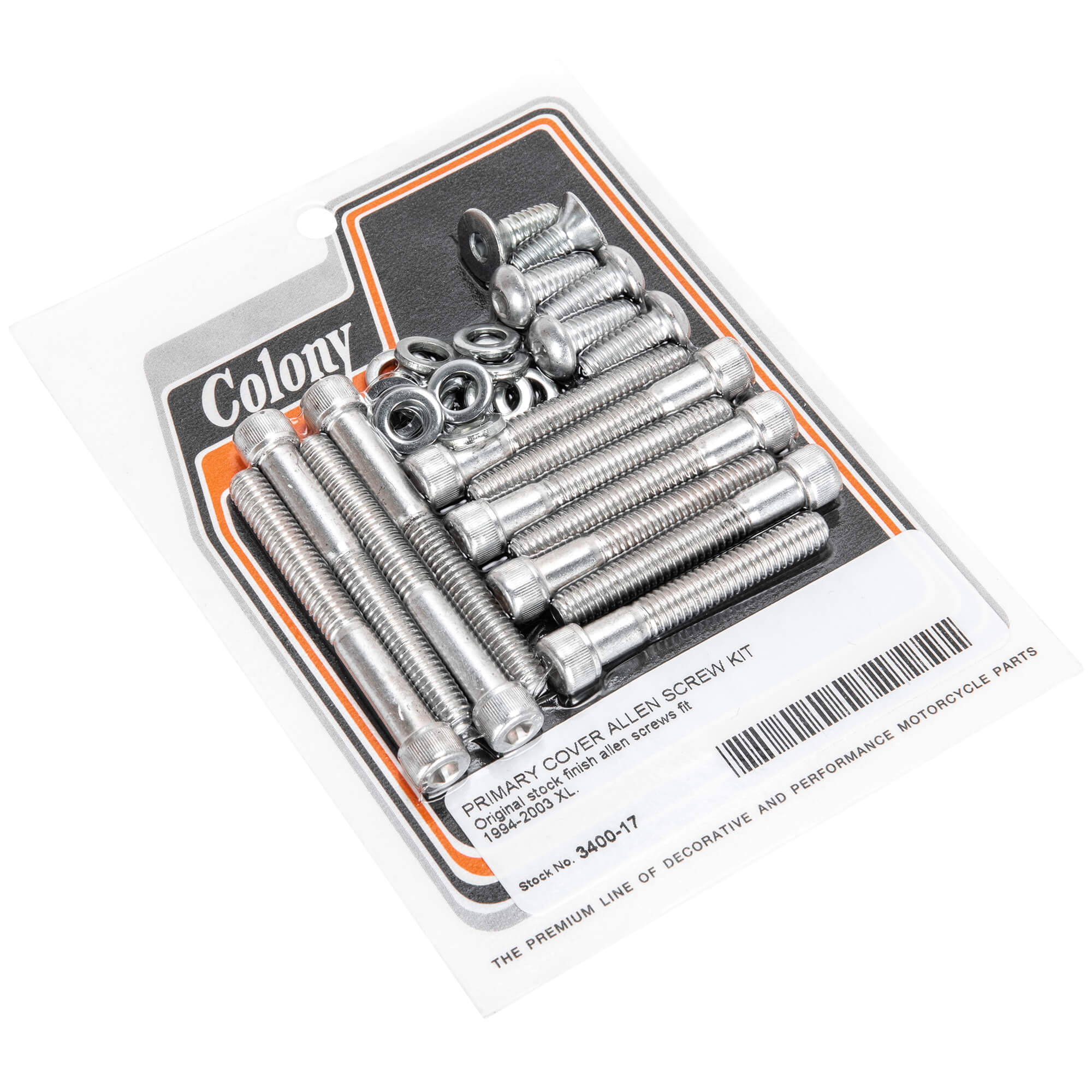 1994-2003 Harley Davidson Sportster 17 Primary Cover Allen Screw Kit - 3400 Series CAD Plated for Enhanced Durability | Perfect for Motorcycle Maintenance & Repair