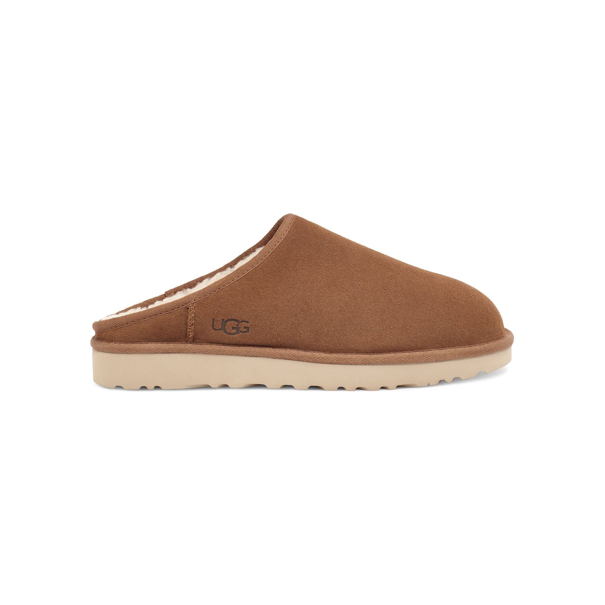 UGG Men's Classic Slip On Shoes - Chestnut Brown Suede Indoor/Outdoor Comfortable Loafers for Casual Wear & Winter Slippers