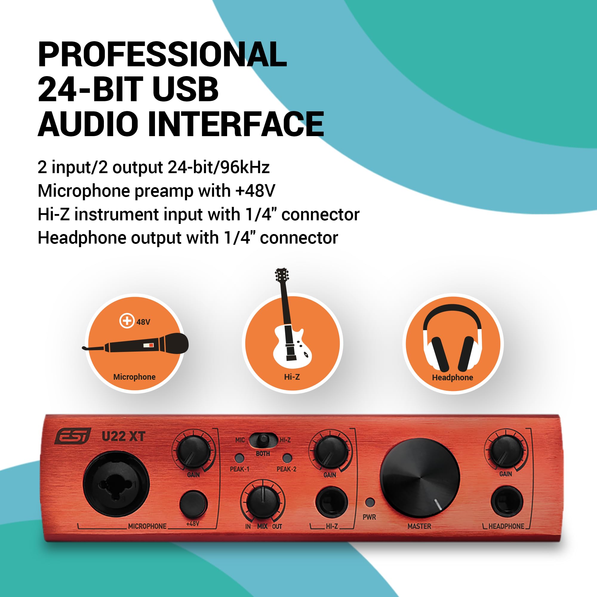 U22 XT cosMik Complete Recording Studio Bundle - Professional Audio Interface, Microphone, Headphones & Software for Music Production, Podcasting & Home Studio Recording