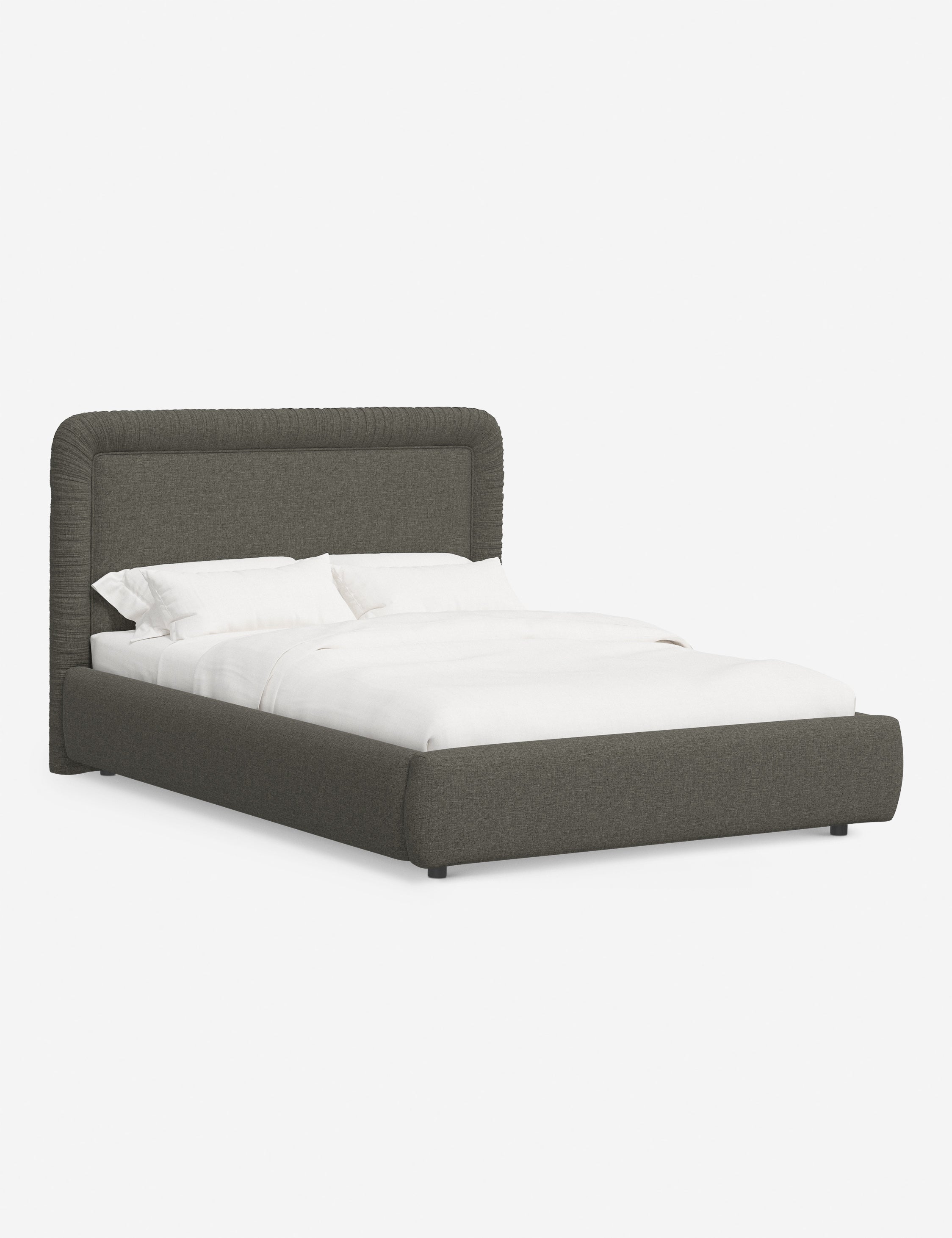 Courtet Platform Bed Frame - Queen Size, Modern Minimalist Wooden Bed with Headboard - Perfect for Bedroom, Guest Room & Small Space Living