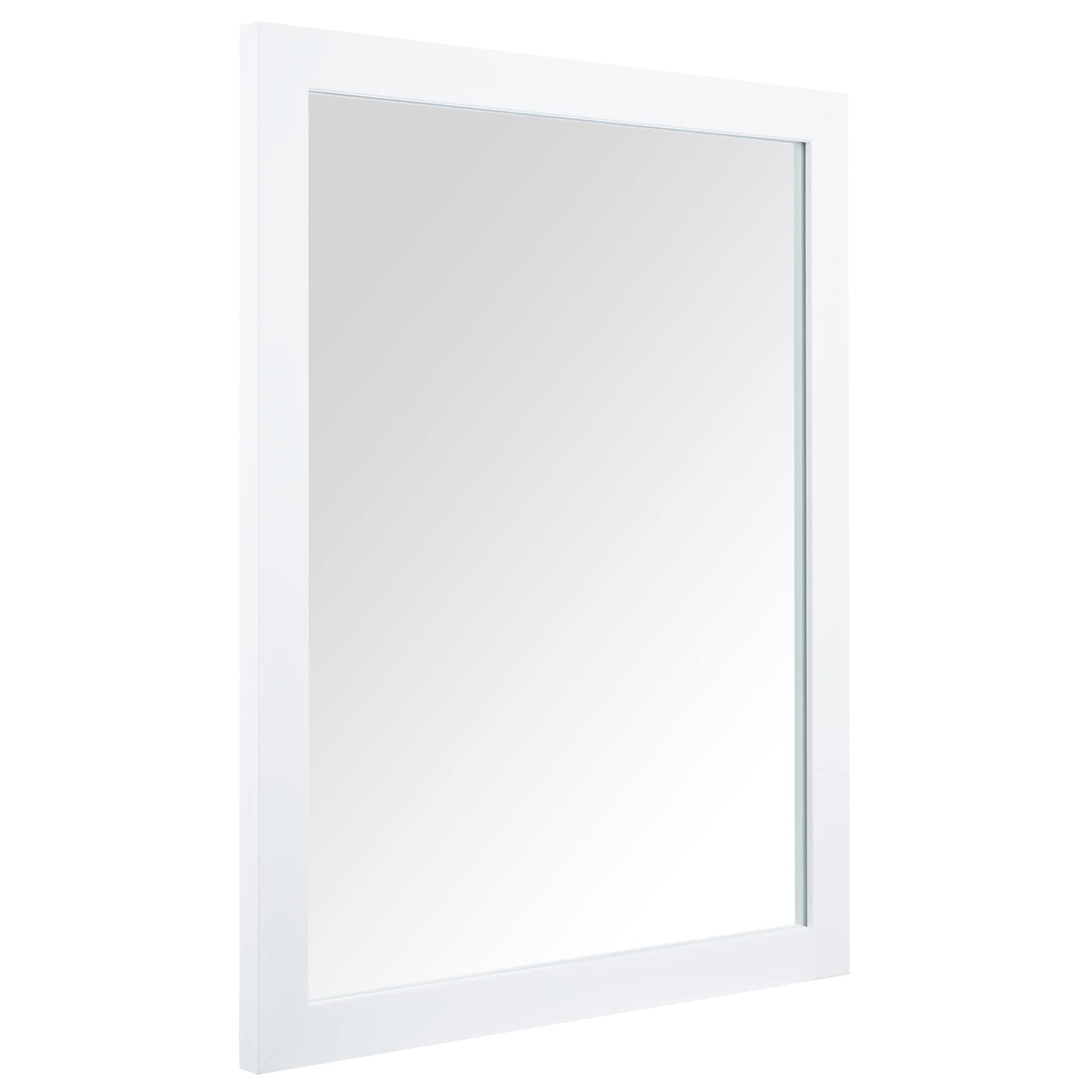 BOMINICA 16x20 Inch Rectangular Wall Mirror with Frame - Modern White Bathroom Vanity Mirror for Living Room, Bedroom & Entryway - Perfect for Makeup, Decor & Home Staging