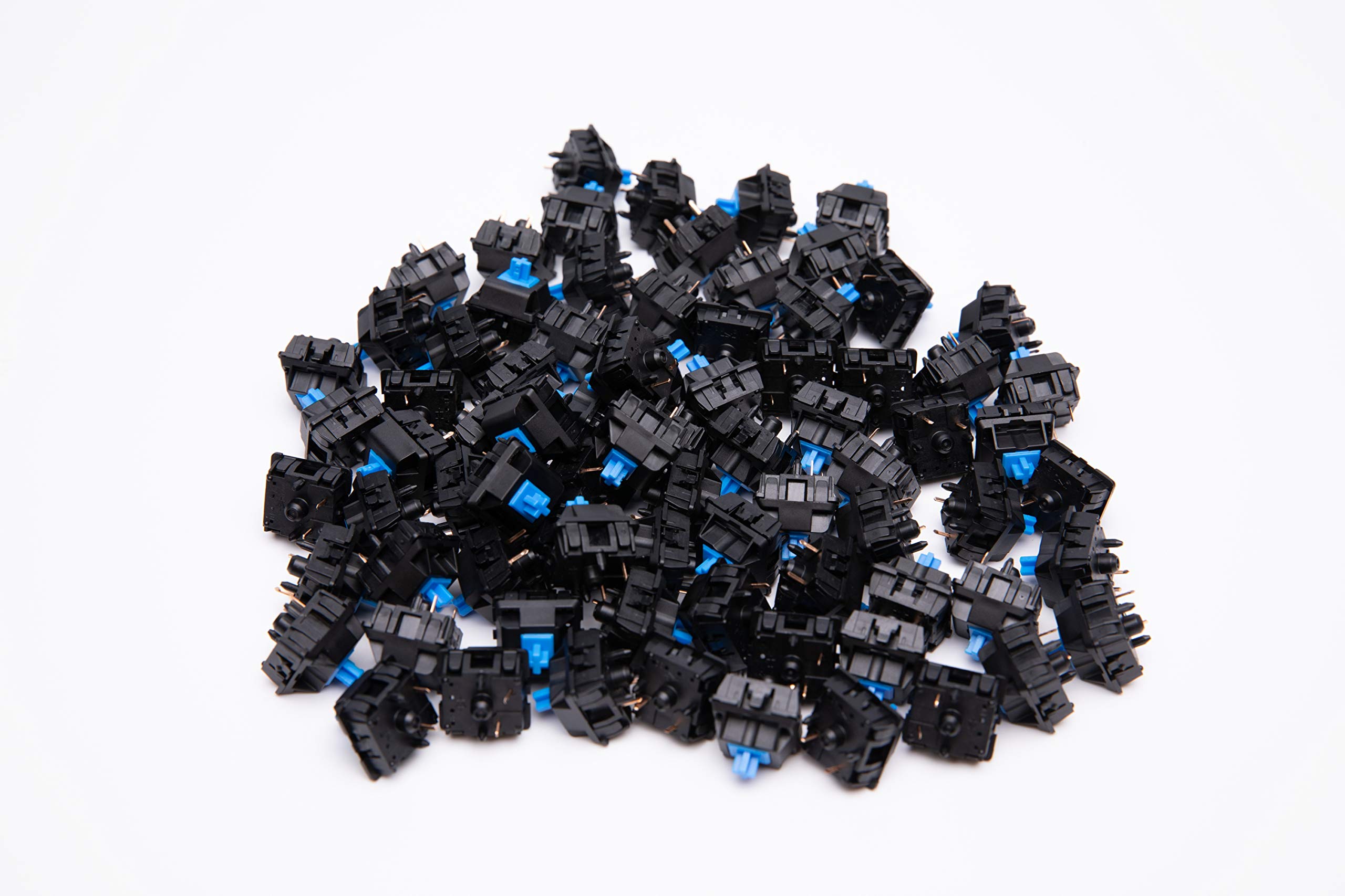 HK Gaming MS-1 Mechanical Key Switches for Gaming Keyboards - PCB Mounted, Pre-Lubed Linear Switches (67cN Force, Pro Marlin Blue, 120 Pcs) | Perfect for Custom Keyboard Builds & Competitive Gaming