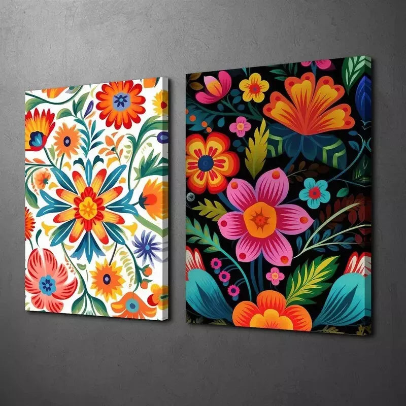 2-Piece Mexican Canvas Wall Art - 50x75cm Framed Decorative Paintings | High-Quality Print, 100% Australian Made | Ready to Hang for Living Room, Bedroom & Office Decor