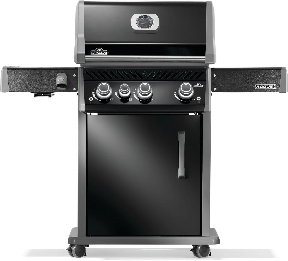 Napoleon Rogue PRO 425 3-Burner Propane Gas Grill with Infrared Side Burner - Black | Outdoor BBQ Grill for Backyard, Patio & Tailgating
