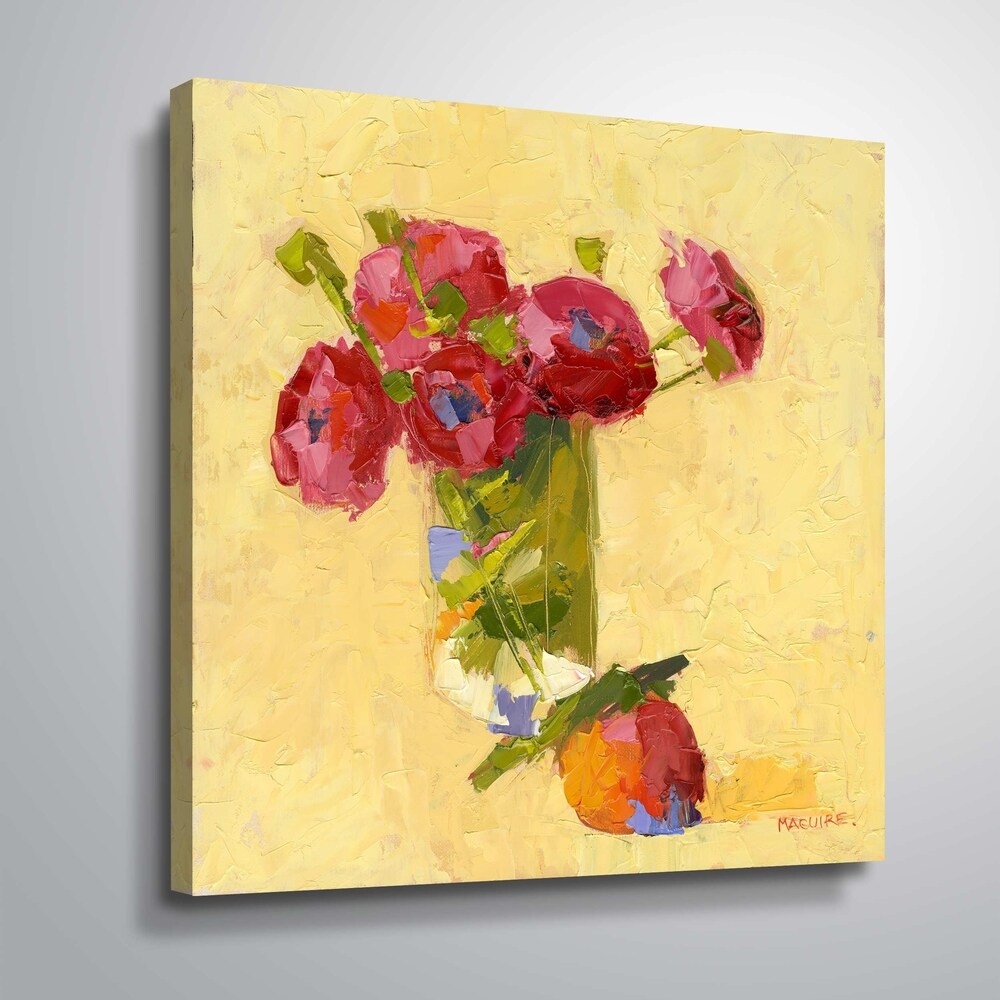 Spring Gallery Wrapped Canvas Wall Art - Floral Landscape Painting for Living Room, Bedroom & Office Decor