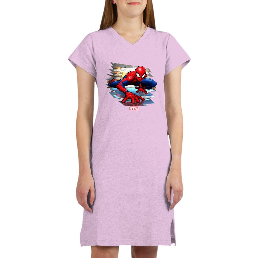 Spider-Man Wall Nightshirt for Men - Superhero Graphic Tee for Sleep & Lounge | Perfect for Marvel Fans, Gifts & Casual Wear