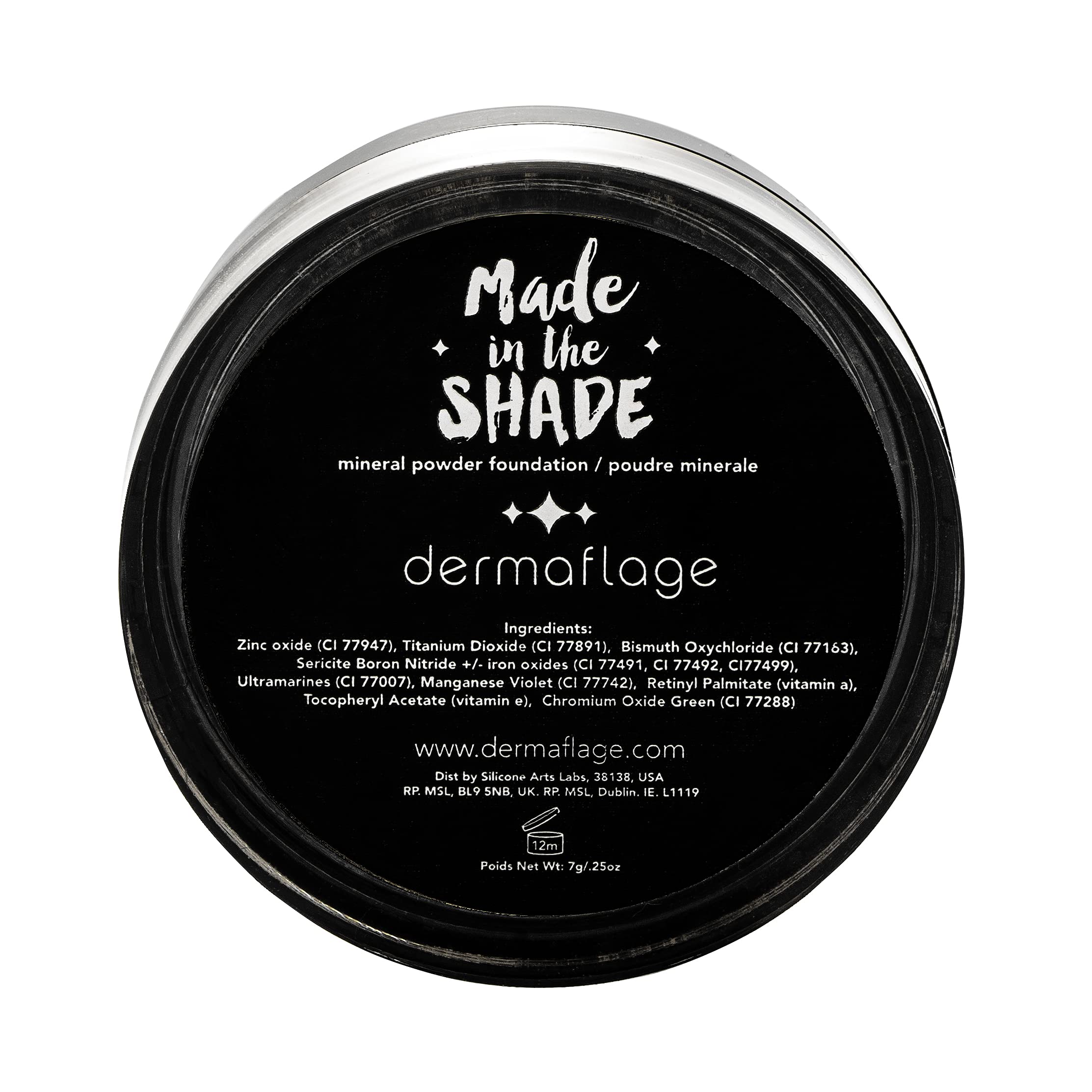 Dermaflage SPF Mineral Powder Sunscreen for Sensitive Skin - All Natural, Broad Spectrum Sun Protection - Perfect for Daily Use & Outdoor Activities