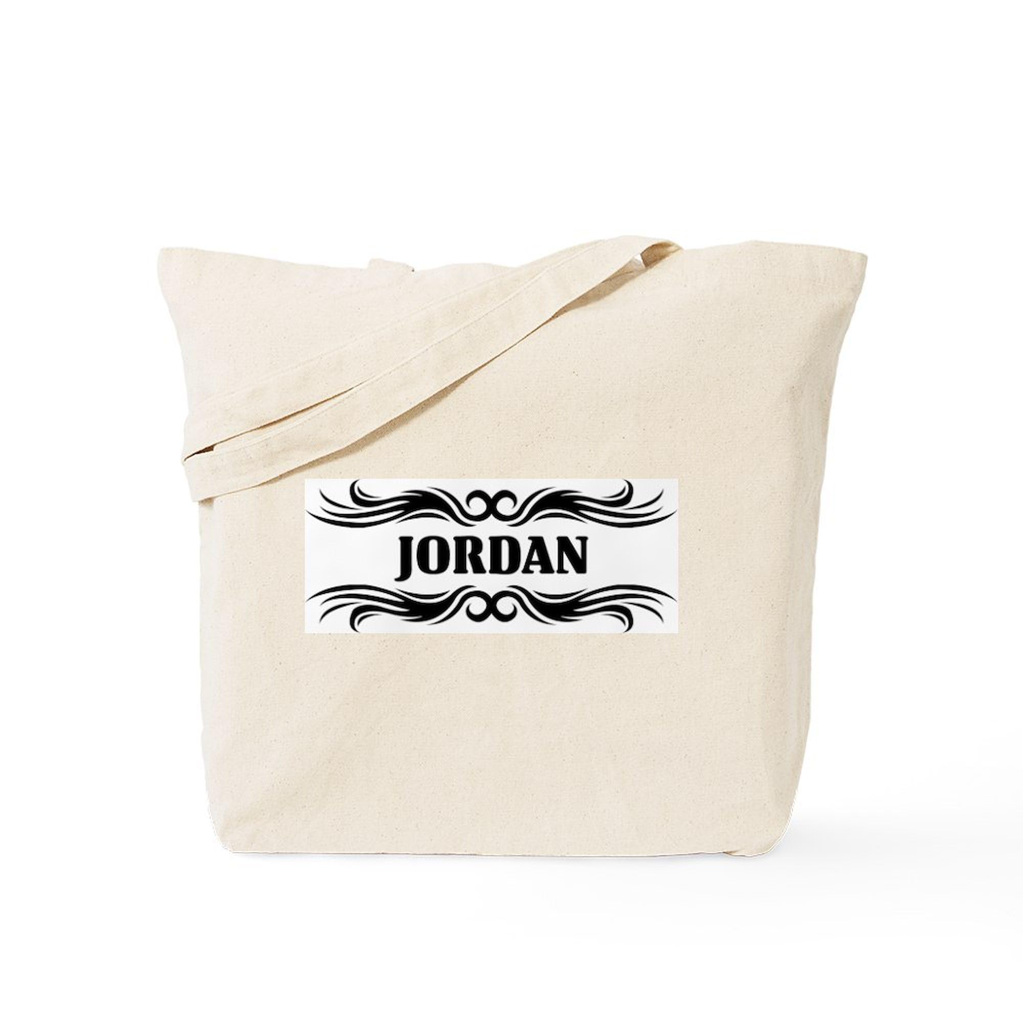Tribal Jordan Tote Bag - Natural Canvas Reusable Shopping Bag for Women & Men - Eco-Friendly Grocery Tote for Beach, Gym, Work & Travel