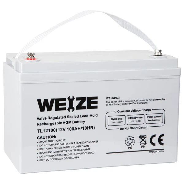 WEIZE 12V 100Ah Sealed Lead Acid Deep Cycle Battery for RV, Solar, Marine, Camping & Off-Grid Power - Perfect for Cabin, Trolling Motor & Backup Power Systems