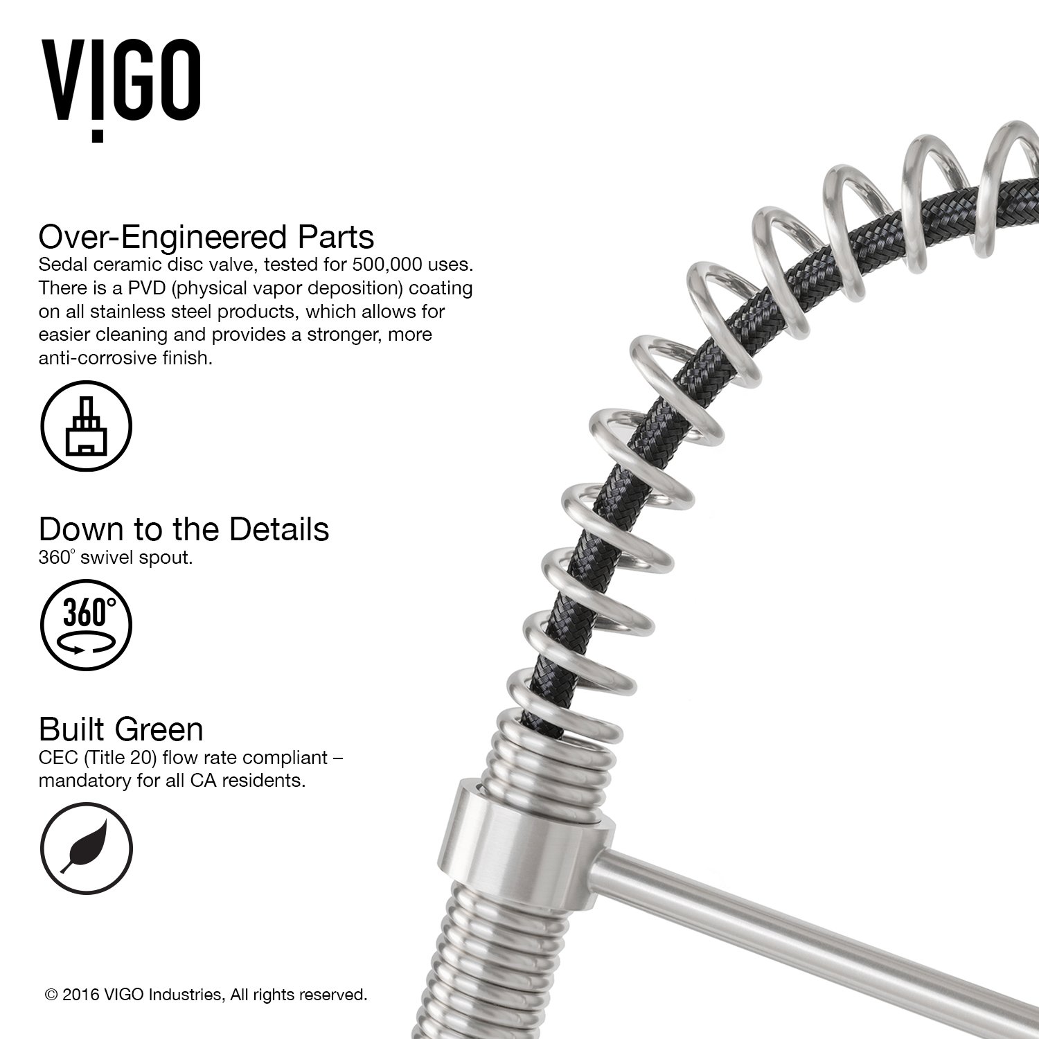 VIGO Brant 19-Inch Stainless Steel Single Handle Pull-Down Sprayer Kitchen Faucet with Soap Dispenser - VG02003STK2 | Modern Sink Faucet for Home & Restaurant Kitchens