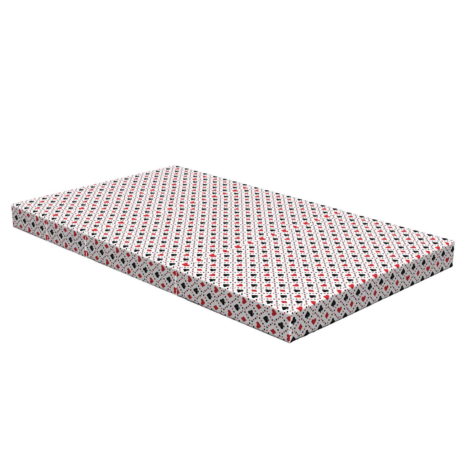 Ambesonne Red Black Foldable Mattress - 78.7