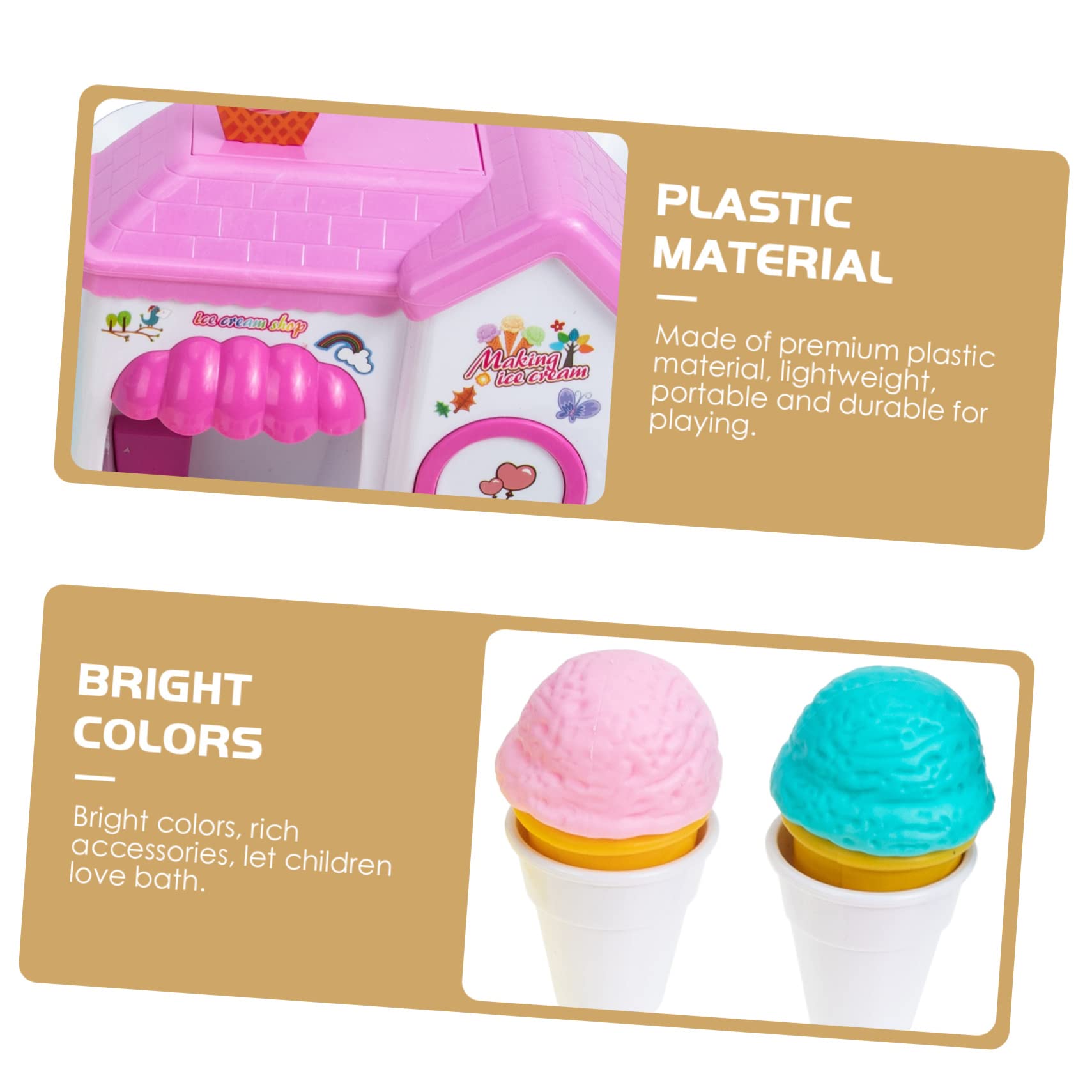 UPKOCH 2 Pack Bubble Blowing Machine for Kids - Fun Ice Cream Themed Bath Toys, Safe Plastic Bathtub Play Set for Toddlers & Babies (Pink) - Perfect for Bath Time, Pool Parties & Sensory Play