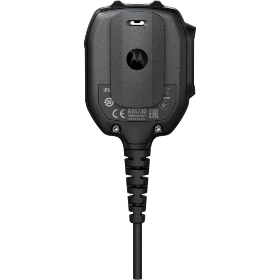 Motorola RM730 Speaker Microphone (PMMN4131) - Two-Way Radio Accessory for Clear Communication | Perfect for Security, Construction & Outdoor Activities
