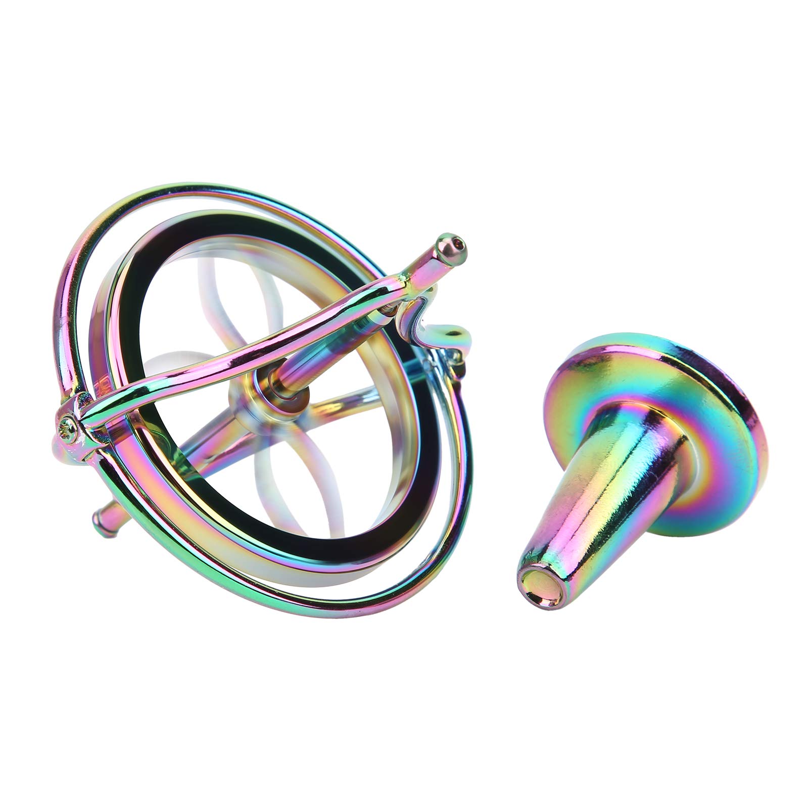 Colorful Alloy Gyroscope Toy for Kids & Adults - Anti-Gravity Spinning Fidget Toy for Stress Relief & Focus - Perfect for Office, Classroom & Home Use