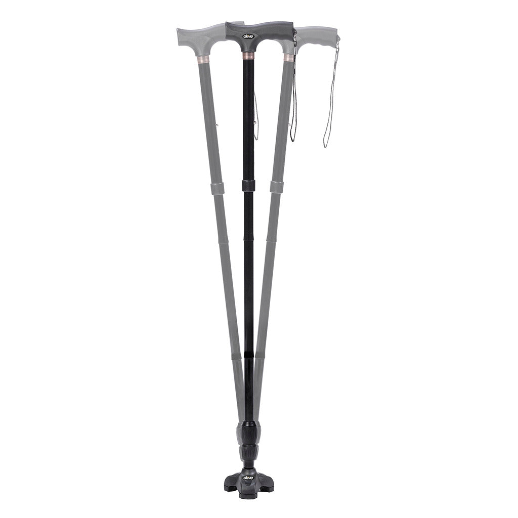Flex N Go Cane - Adjustable Folding Walking Stick for Seniors & Adults - Lightweight Mobility Aid with Comfortable Handle - Perfect for Travel, Hiking & Daily Support