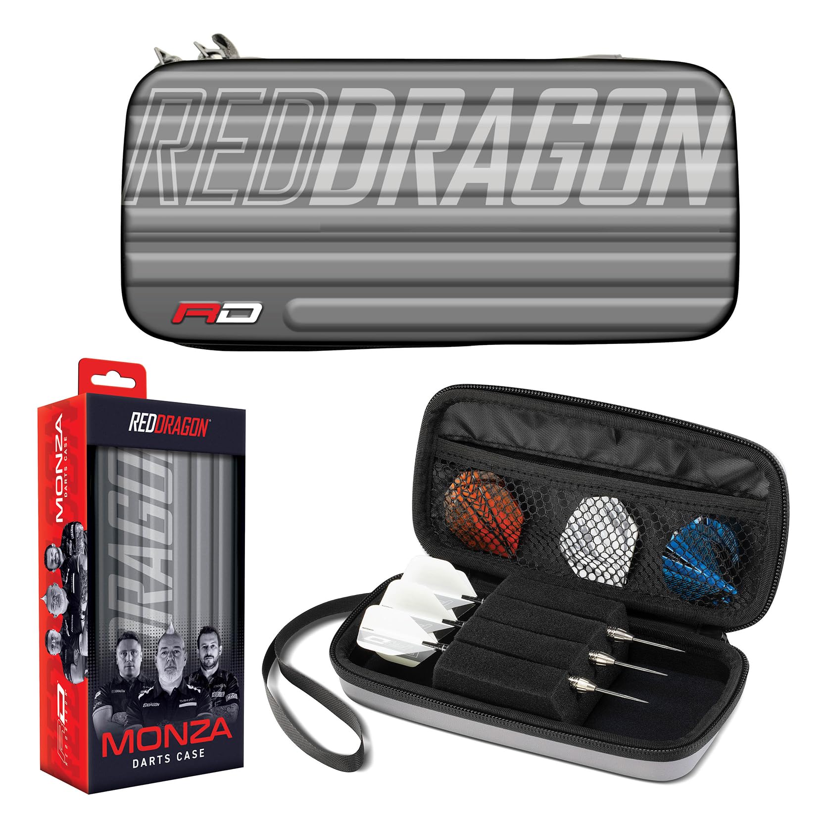 RED DRAGON Monza Dart Case - Professional Dart Storage & Carrying Case for Steel Tip & Soft Tip Darts - Perfect for Bars, Tournaments & Home Practice