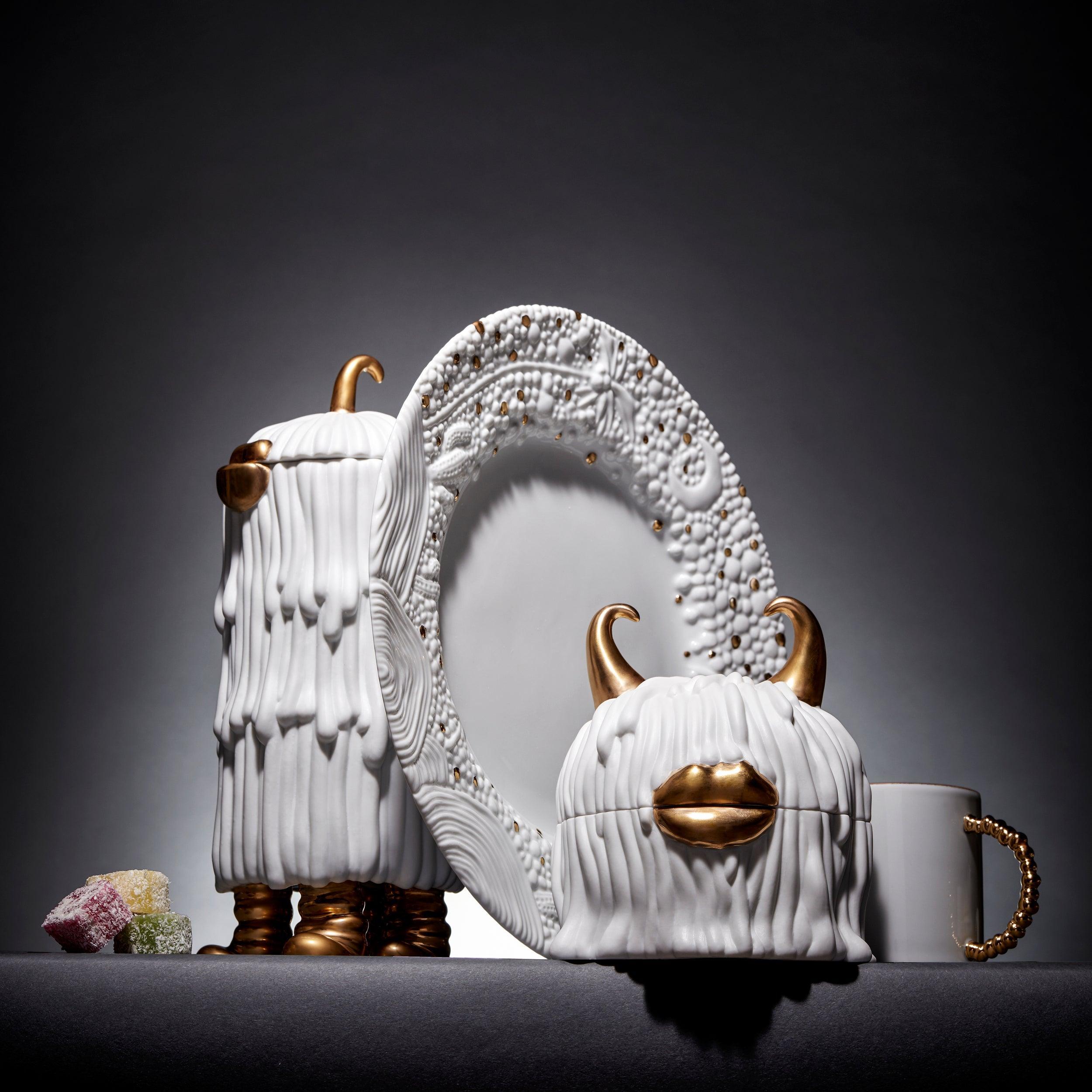 Premium Haas Djuna Coffee and Tea Pot - Elegant White Ceramic Set for Home, Office, or Gift - Perfect for Morning Brews & Afternoon Tea Parties
