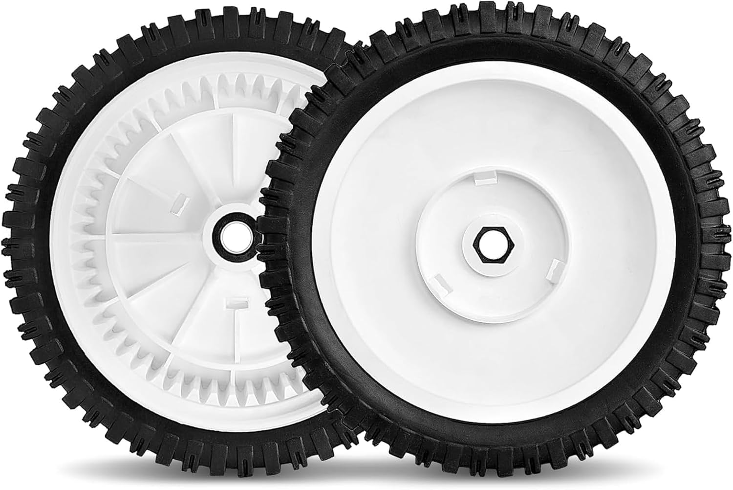 2 Pack Front Drive Wheels Replacement for Craftsman, Sears, AYP, Poulan Pro, Snapper, Jonesred Lawn Mower - Compatible with Oregon 72-077 & 180767 - Perfect for Lawn Mower Maintenance and Repair