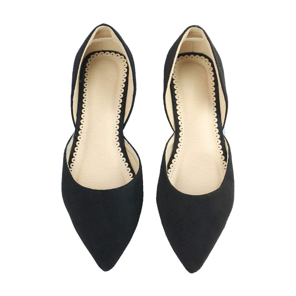 Women's Pointed Toe Ankle Wrap D'Orsay Flats - Slip On Ballet Loafers for Casual Wear | Comfortable Work Shoes & Everyday Outfits
