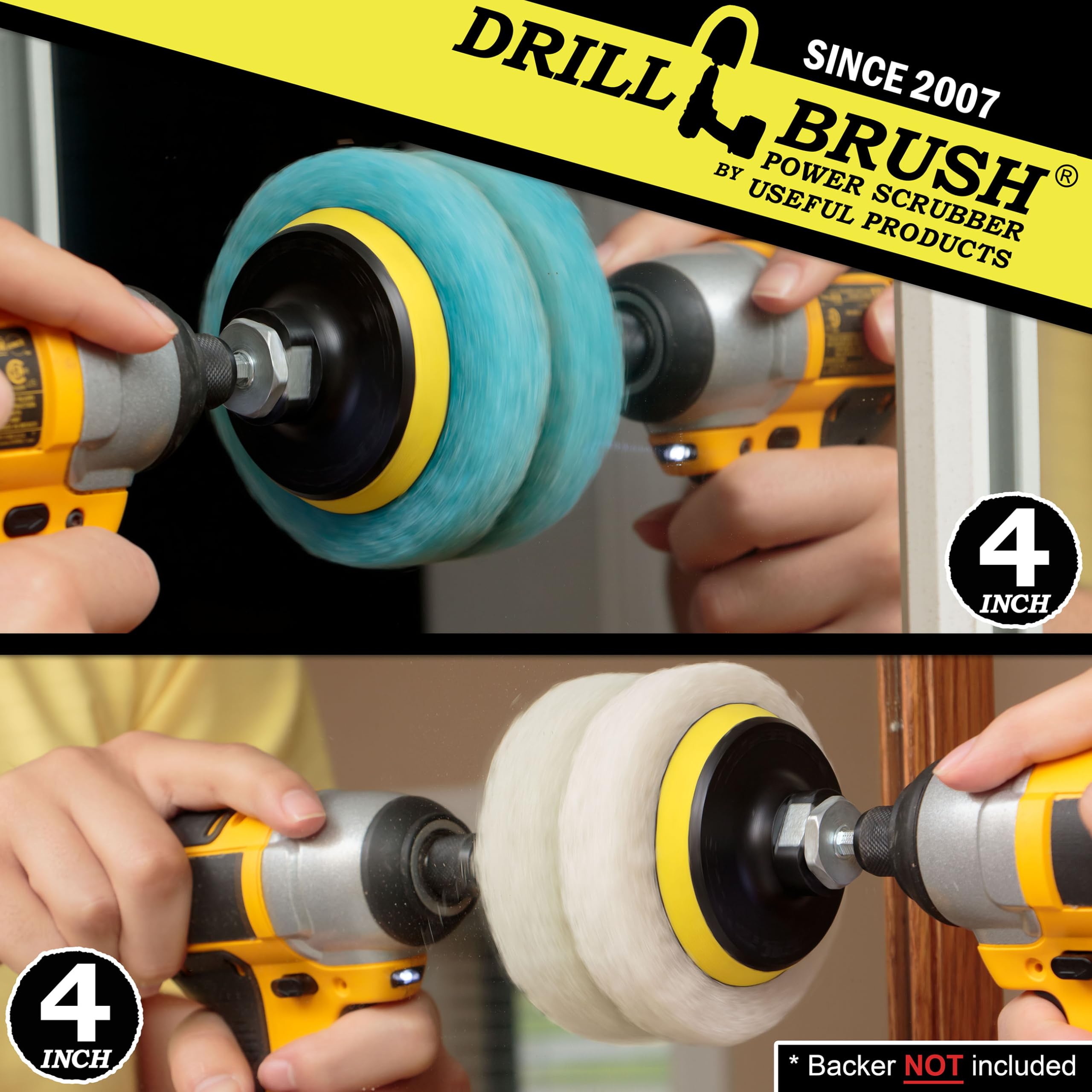 Power Drill Brush Set - Multi-Surface Cleaning Kit for Kitchen, Bathroom & Tile - Scrub Pads for Shower, Bathtub, Sink, Stove, Oven Rack & Cooktop - Heavy Duty Scrubber for Pots, Pans, Frying Pans & Flooring - Grout Cleaner & Bath Mat Maintenance Tool (Perfect for Deep Cleaning Homes & Commercial Spaces)