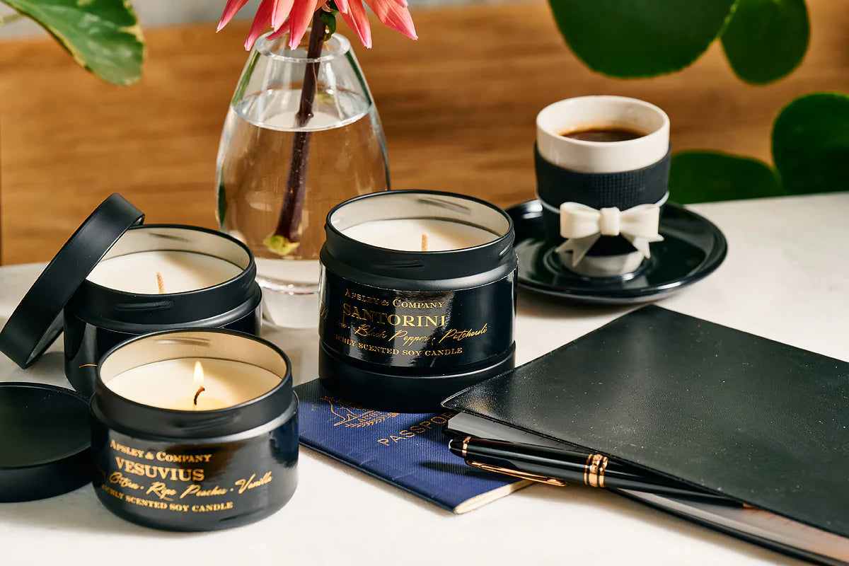 Luxury Tempest Travel Candle 150g by Apsley & Co. - Premium Scented Soy Wax Candle for Home, Spa, Hotel & Romantic Gifts - Perfect for Travel, Relaxation & Aromatherapy