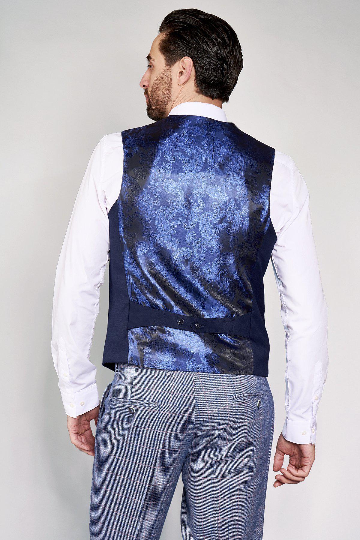 KELLY Blue Double Breasted Waistcoat for Women - Elegant Formal Vest for Office, Wedding & Business Attire - Perfect for Professional Outfits and Special Occasions