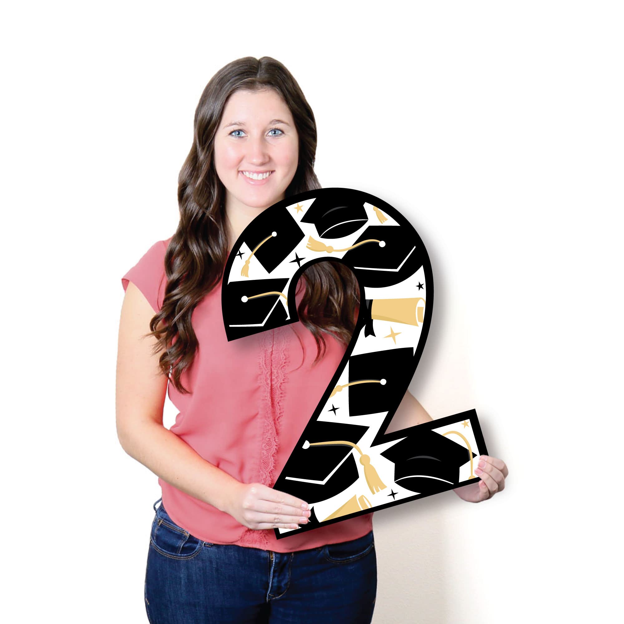 Big Dot of Happiness Hello College 2025 Graduation Party Yard Signs - Outdoor Lawn Decor for 2025 Graduates - Perfect for Backyard Celebrations & Photo Backdrops