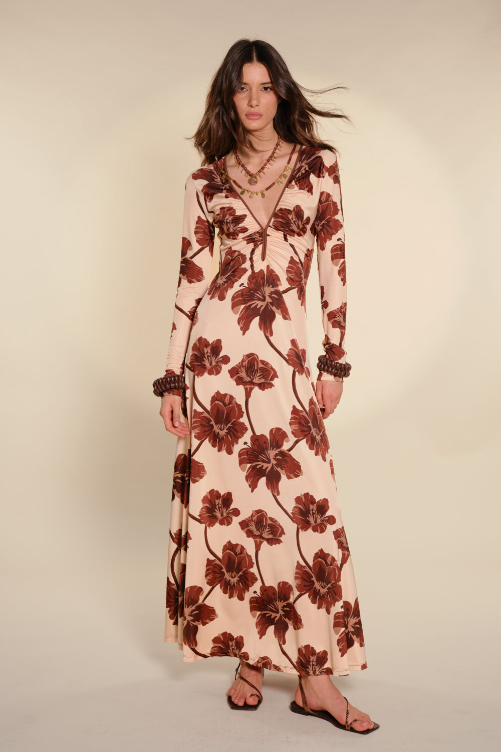 Alma Embroidered Dress - Elegant Floral Embroidery Women's Dress for Casual Wear, Parties & Special Occasions
