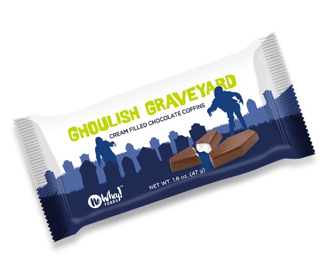 No Whey Foods - Mini Cream-Filled Chocolate Coffins - Vegan, Allergy-Friendly Halloween Candy (Dairy-Free, Nut-Free, Gluten-Free) - Perfect for Trick-or-Treating, Party Favors & Spooky Celebrations