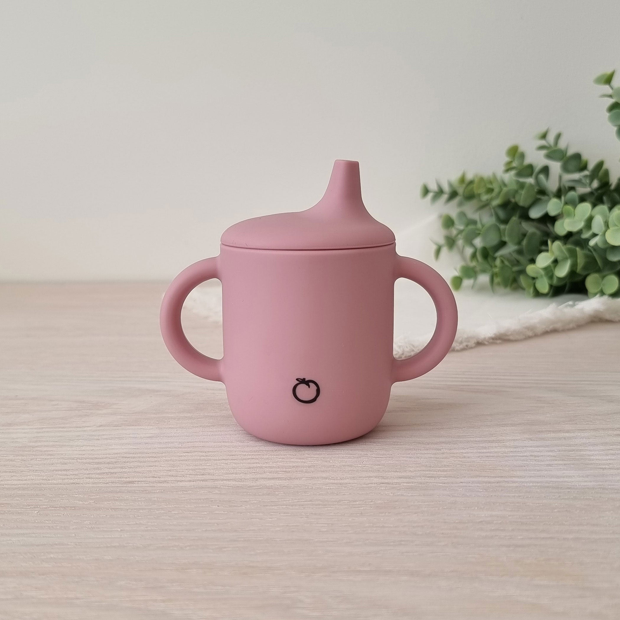 Plum Silicone Sippy Cup for Toddlers - BPA-Free, Leak-Proof Baby Drinking Cup with Soft Spout - Dusty Berry Color - Perfect for Travel, Daycare & Mealtime