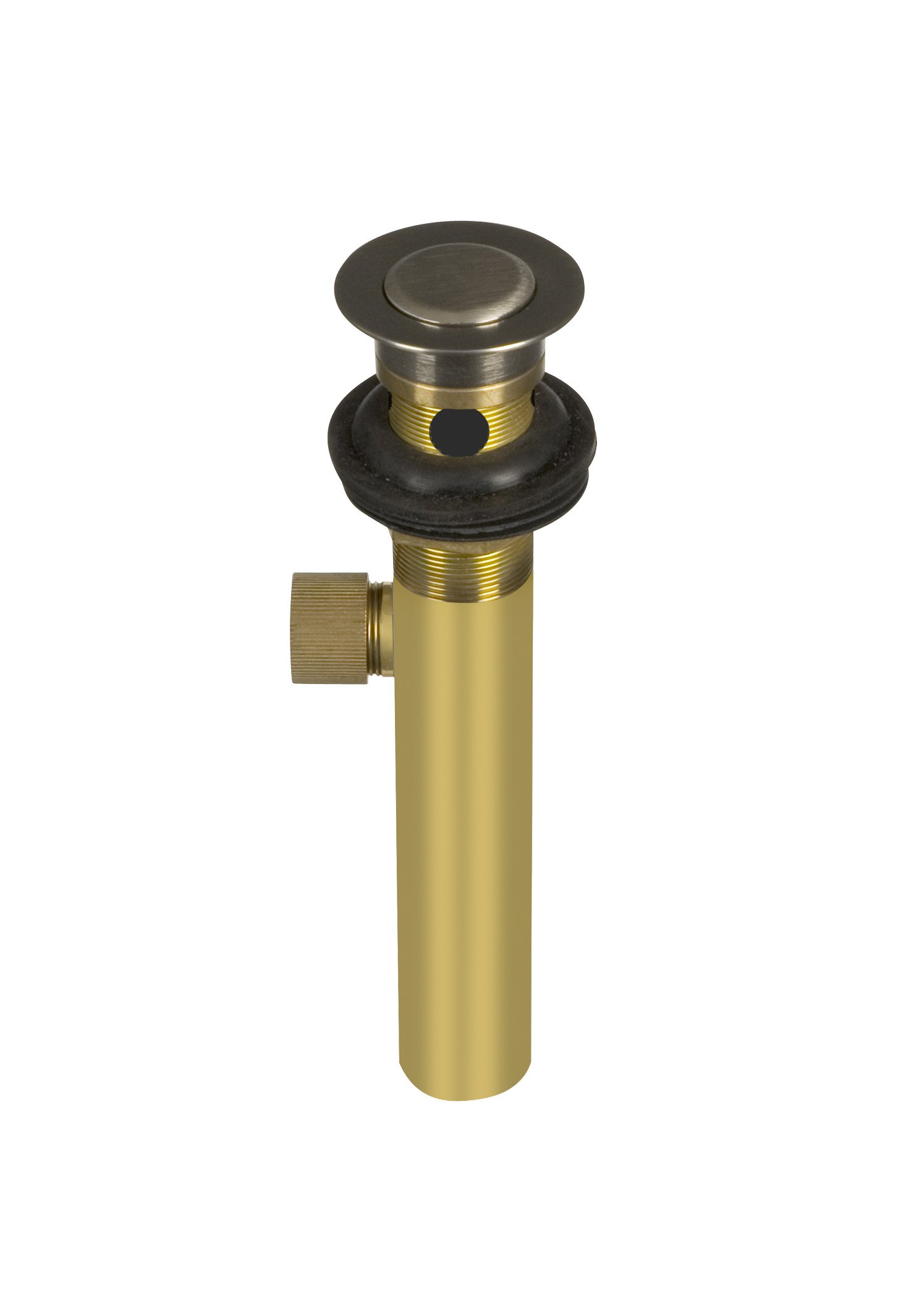 Bates & Bates D3600.SB Satin Brass Pop Up Drain No Overflow - Bathroom Sink Drain for Modern Vanities & Luxury Home Renovations