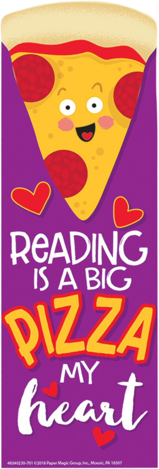Eureka Pizza Scented Bookmarks - 24 Pack Fun Novelty Book Accessories for Pizza Lovers & Bookworms - Perfect for Reading, Gifts, and School Supplies
