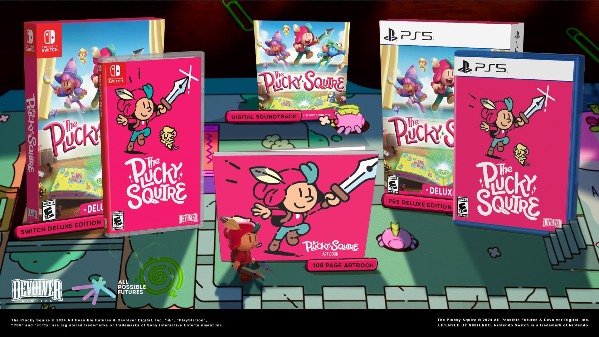 The Plucky Squire [Devolver Deluxe Edition] - Nintendo Switch Game | Action-Adventure Platformer for Kids & Adults | Perfect for Home Entertainment & Travel Gaming