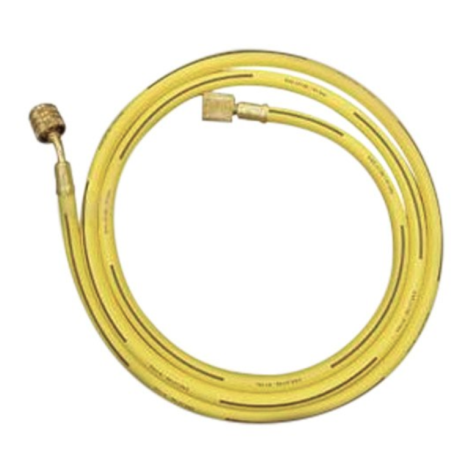 MasterCool 84367 60-Inch Yellow Refrigerant Service Hose with Shutoff Valve - Perfect for HVAC Repair, AC Maintenance & Automotive Refrigerant Charging