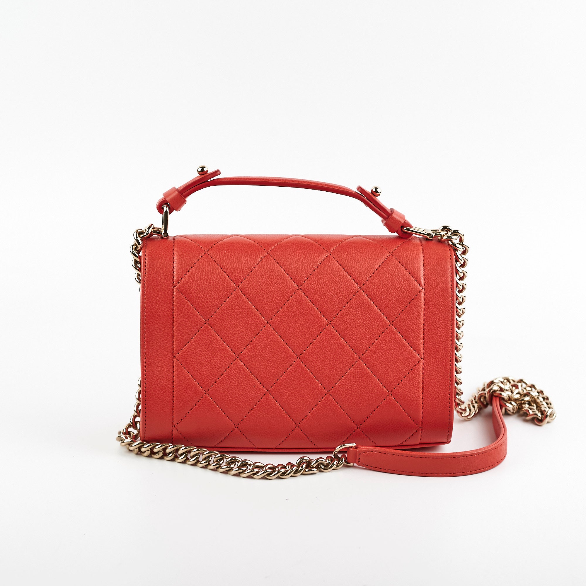 Chanel Seasonal Flap Red Crossbody Bag for Women - Luxury Leather Shoulder Bag - Perfect for Date Night, Parties & Special Occasions