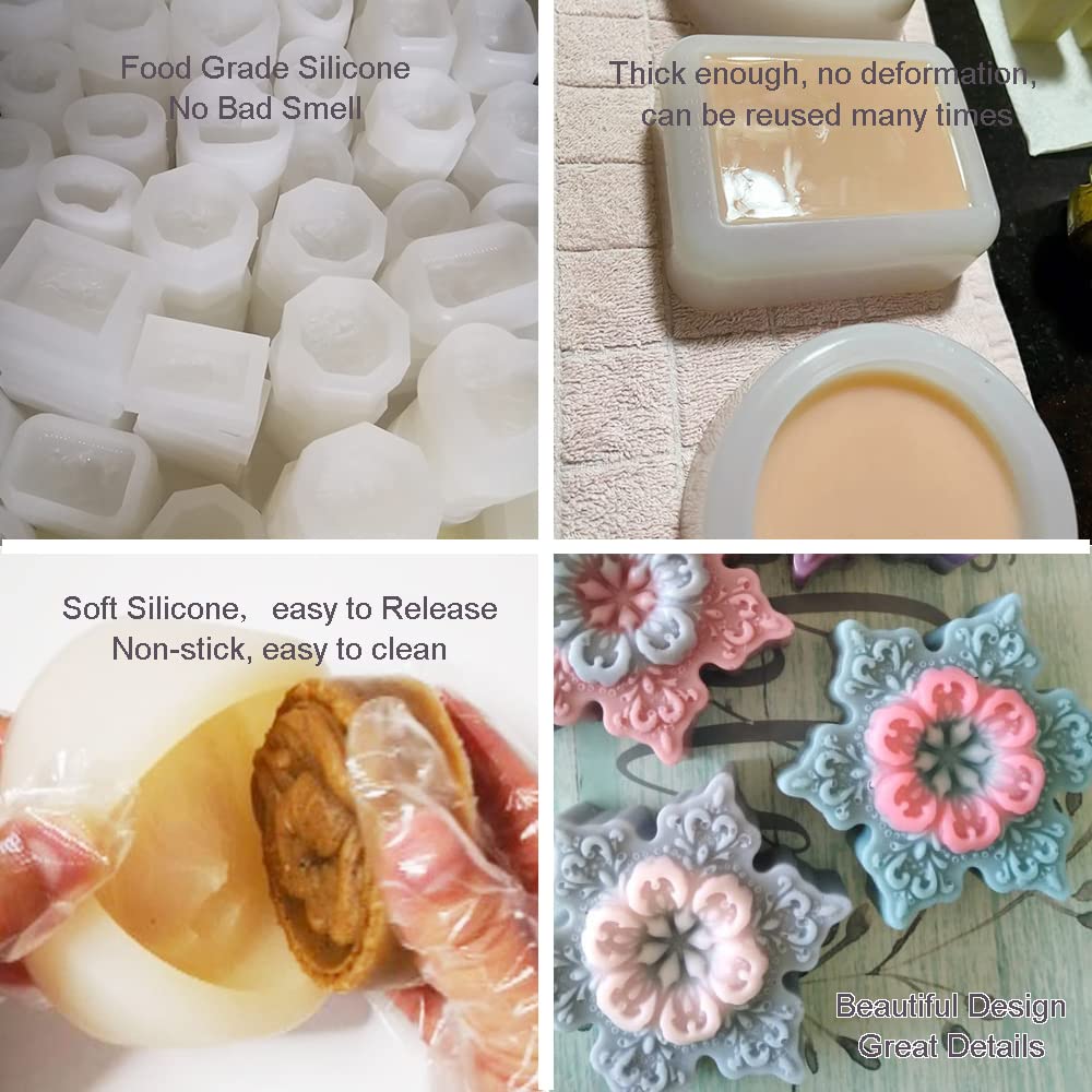 Premium Silicone Soap Molds Kit - Elephant Family Design for DIY Soap Making, Resin Casting & Candle Crafting - 11200 Series (Great for Home Spa, Handmade Gifts & DIY Projects)