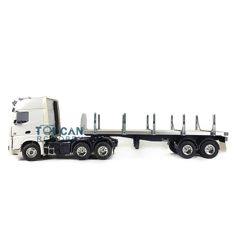 1/14 Scale RC Highline Tractor Truck - 6x4 Remote Controlled Semi Trailer with Flatbed Chassis & DIY Container | Hobby Grade Model for Off-Road Play & Collection