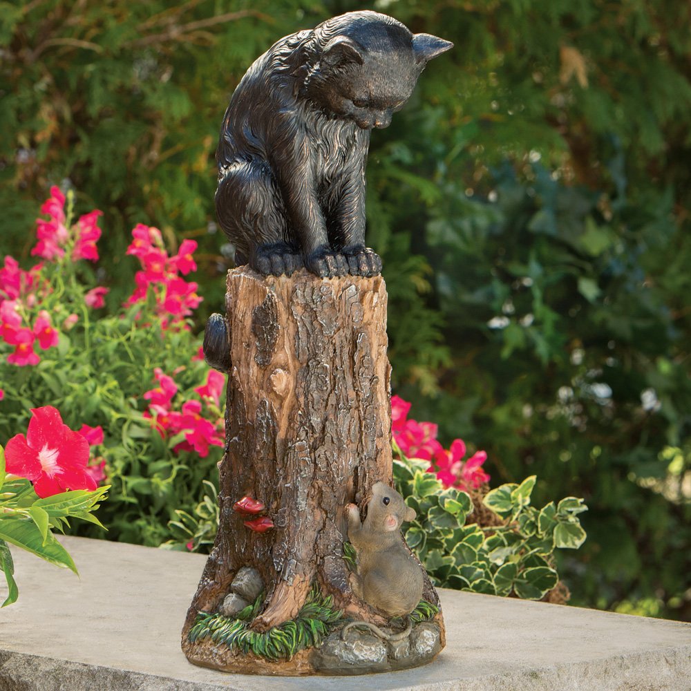 Cat & Mouse Garden Statue - 17