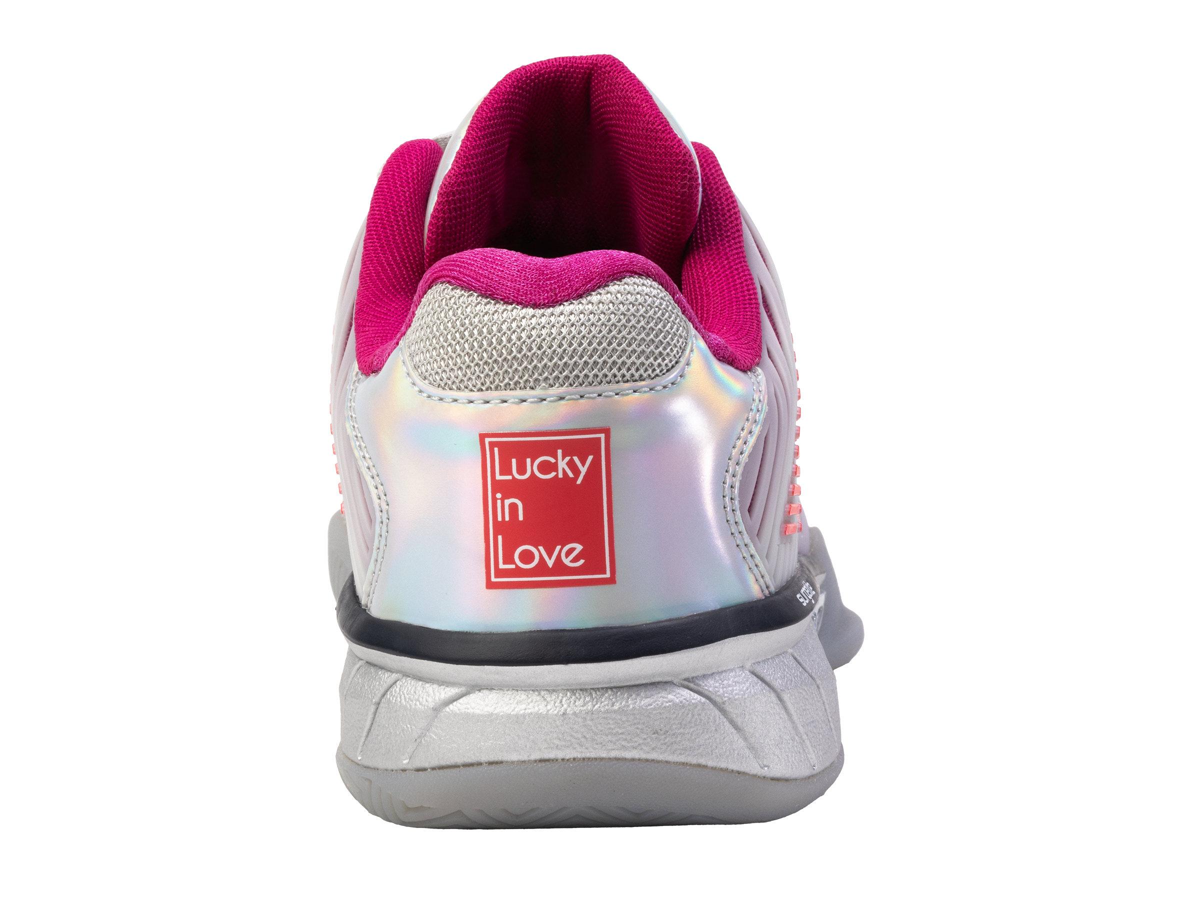 Hypercourt Express 2 Women's Tennis Shoes - Lucky in Love Color (Silver/Harbour Mist/Dragon Fruit) | Lightweight & Durable for Court Play, Training & Casual Wear