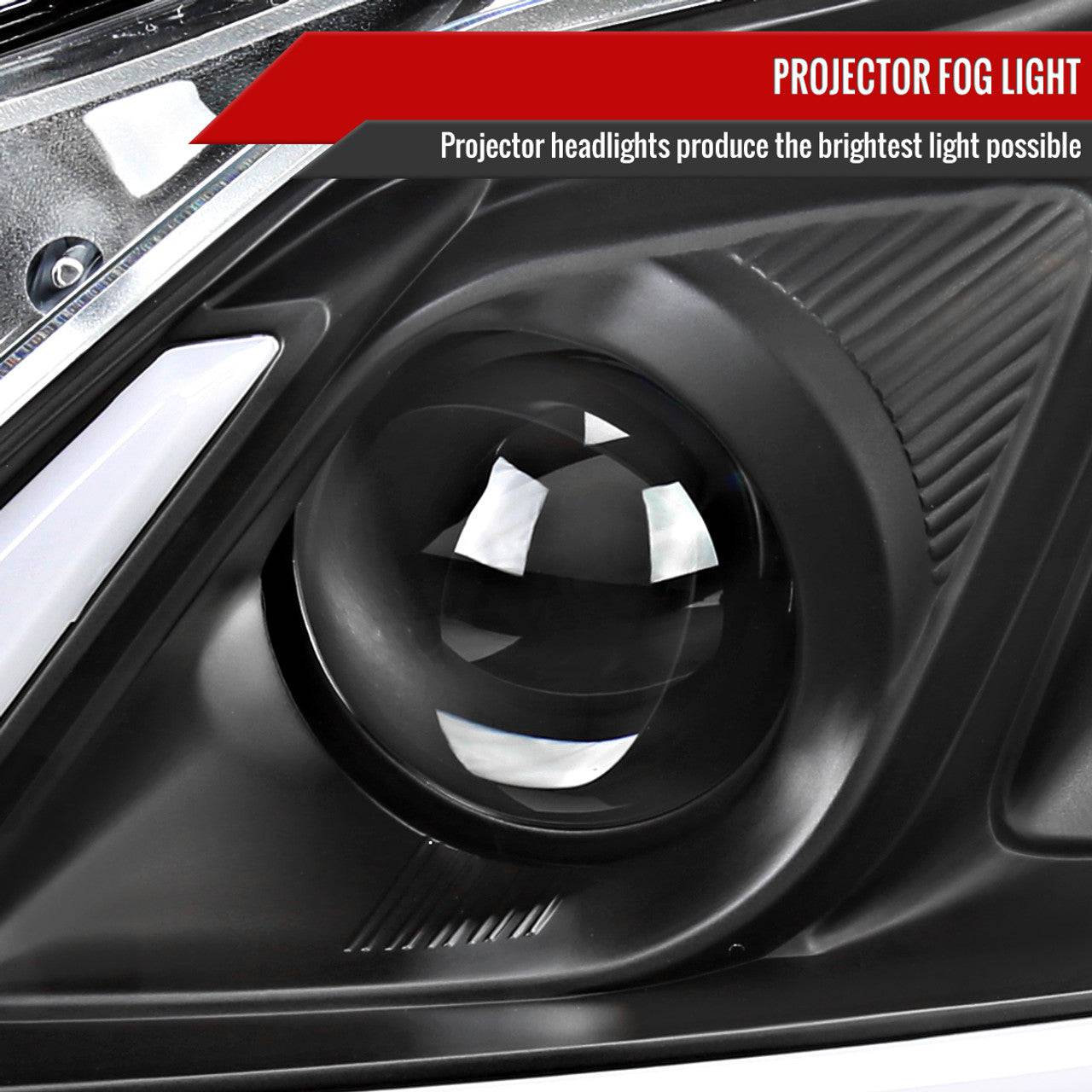2008-2013 Infiniti G37 / 2014-2015 Q60 Coupe & Convertible LED Headlight Set with Sequential Switchback Turn Signal & Projector - Matte Black Housing & Clear Lens - Upgrade for Night Driving & Enhanced Visibility