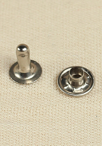9.0 x 8.5mm Hollow Iron Nickel Rivets - Heavy Duty Fasteners for Leather Craft, Metal Fabrication & DIY Projects