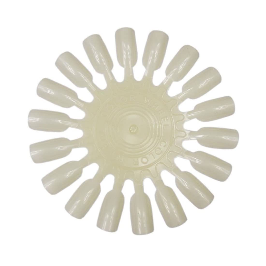 Ritzprime Professional 10-Piece Sunflower Shaped Oval False Nail Art Plates - Nail Gel Polish Display Board, Manicure Practice Fan & False Nail Tips Kit for Salon, Home DIY & Professional Nail Artists