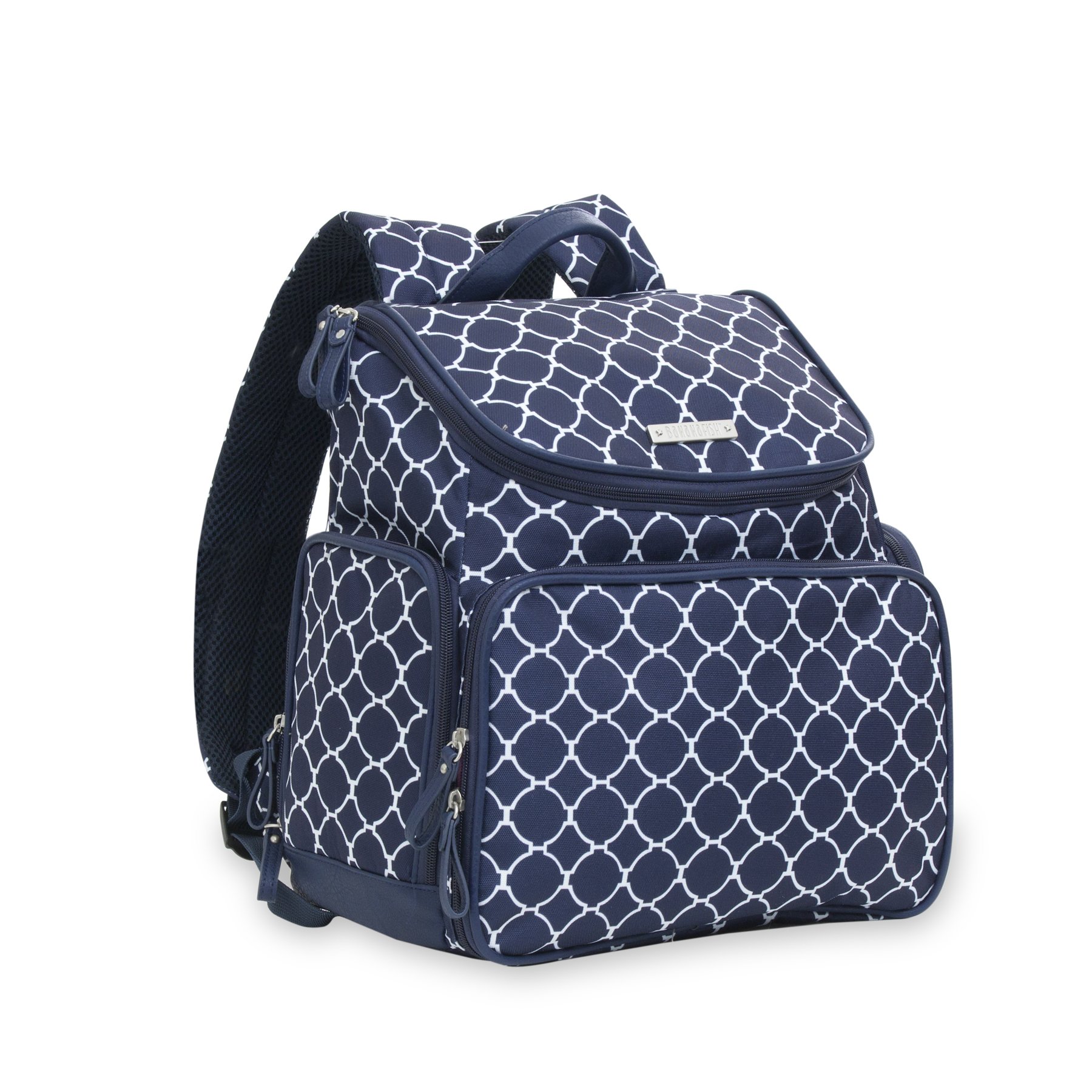 Bananafish Large Breast Pump Backpack for Travel - Insulated Cooler Pockets & Accessory Storage - Fits Medela, Spectra & Major Brands (Blue/White) - Perfect for Working Moms, Hospital Visits & On-the-Go Pumping