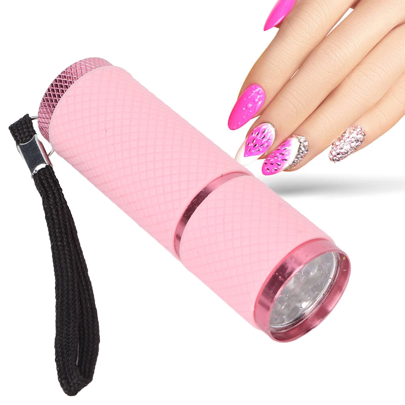 LANTRO JS LED Nail Lamp - Fast Curing UV Light for Gel Polish, Portable Nail Dryer with Rhinestone Fixation | Perfect for Home Manicures, Salon Nail Art & DIY Nail Designs