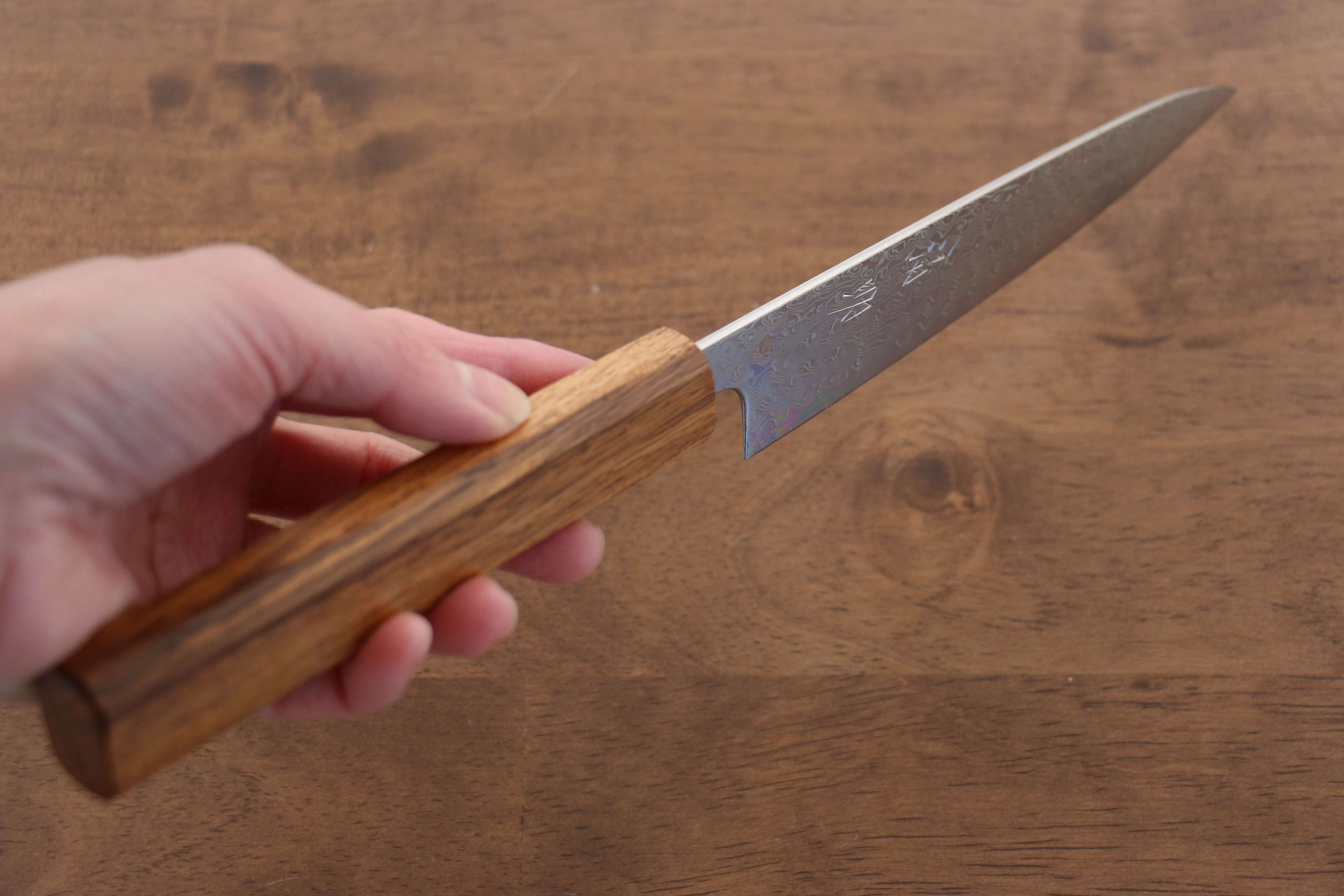 Seisuke SLD 49-Layer Damascus Petty Utility Knife 135mm - Premium Japanese Kitchen Knife for Slicing, Peeling & Precision Cutting