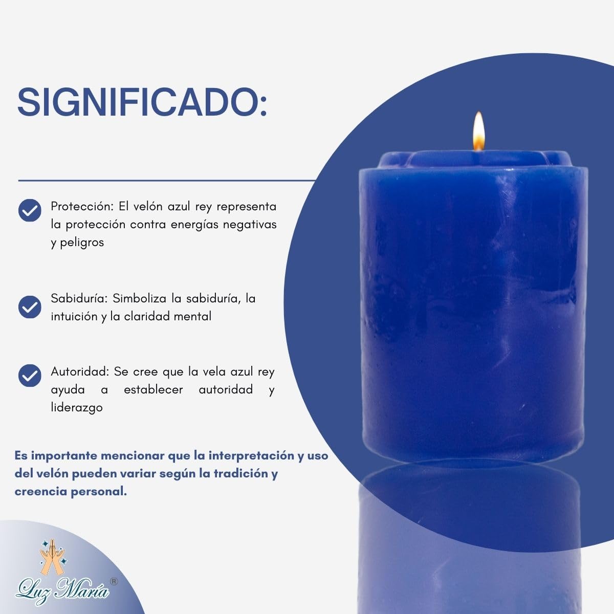 Luz Maria Traditional Unscented Candles 500g - Pack of 4 (Red, Blue, Green, Yellow) - Handmade Prayer Candles for Religious Altars, Home Decor & Spiritual Ceremonies