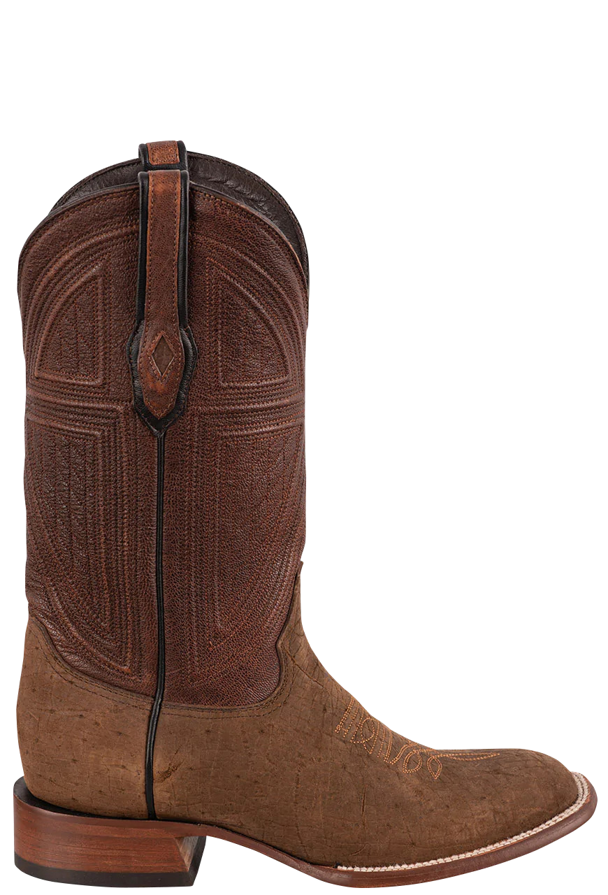 Stetson Men's Genuine Leather Hippopotamus Cowboy Boots - Brown Western Boots for Men | Durable & Comfortable Riding Boots for Country, Rodeo & Outdoor Activities