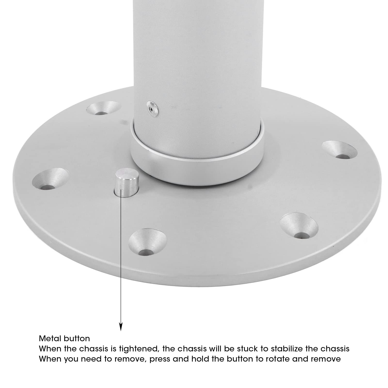 Adjustable Aluminum Alloy Table Pedestal Stand 17.5-30 Inches Height - RV, Motorhome, Boat & Yacht Mounting Kit for Dining & Workspace Solutions